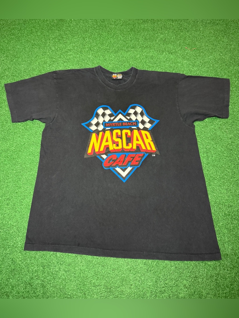 Nascar Cafe Myrtle Beach Vintage 90s Florida Racing XXL T Shirt Black 25x32